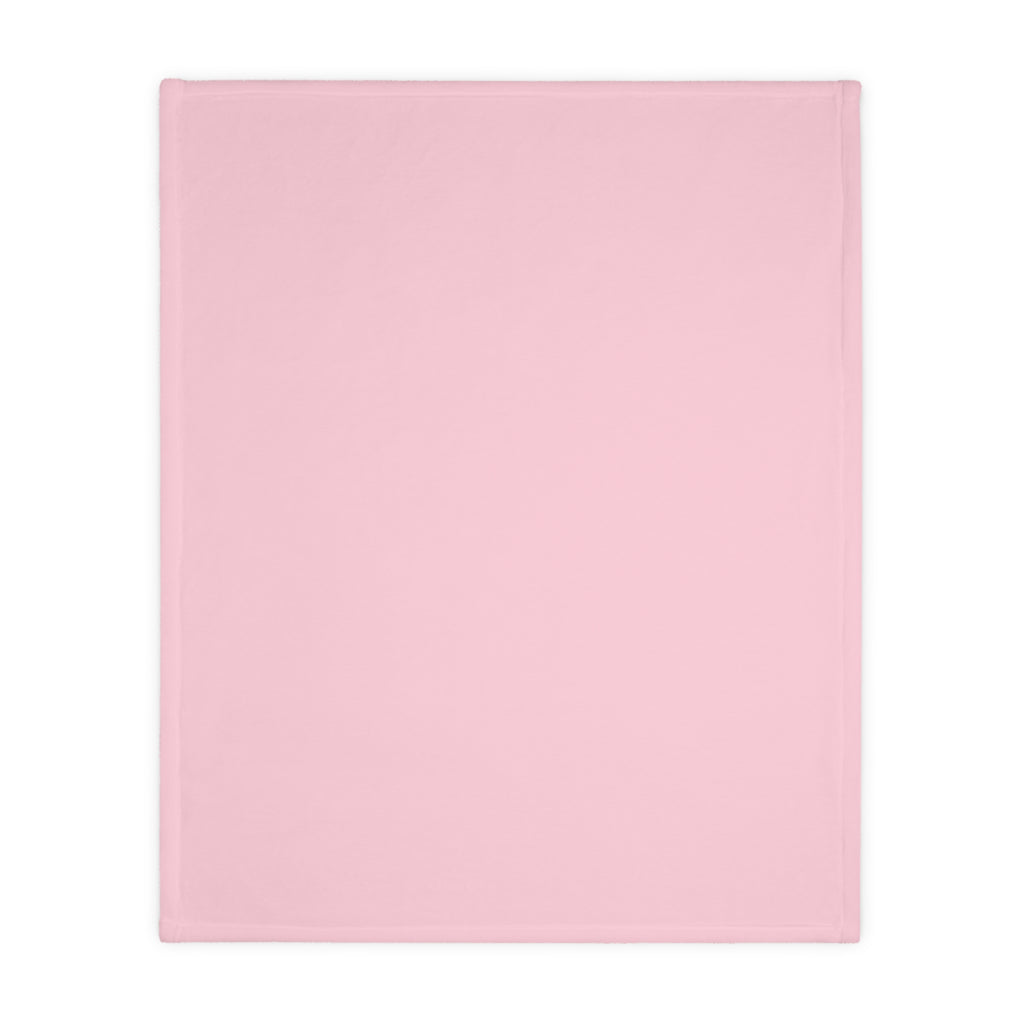 Pink Striped Throw Blanket — Reversible Velveteen Microfiber