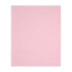 Pink Striped Throw Blanket — Reversible Velveteen Microfiber