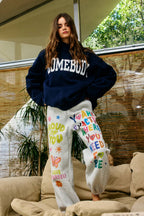 IP5812 | Inspirational Graphic Jogger Sweatpants: Heather Grey / S-M-L (2-2-2)