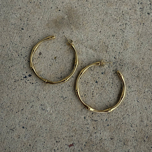 Bamboo Hoops - Gold