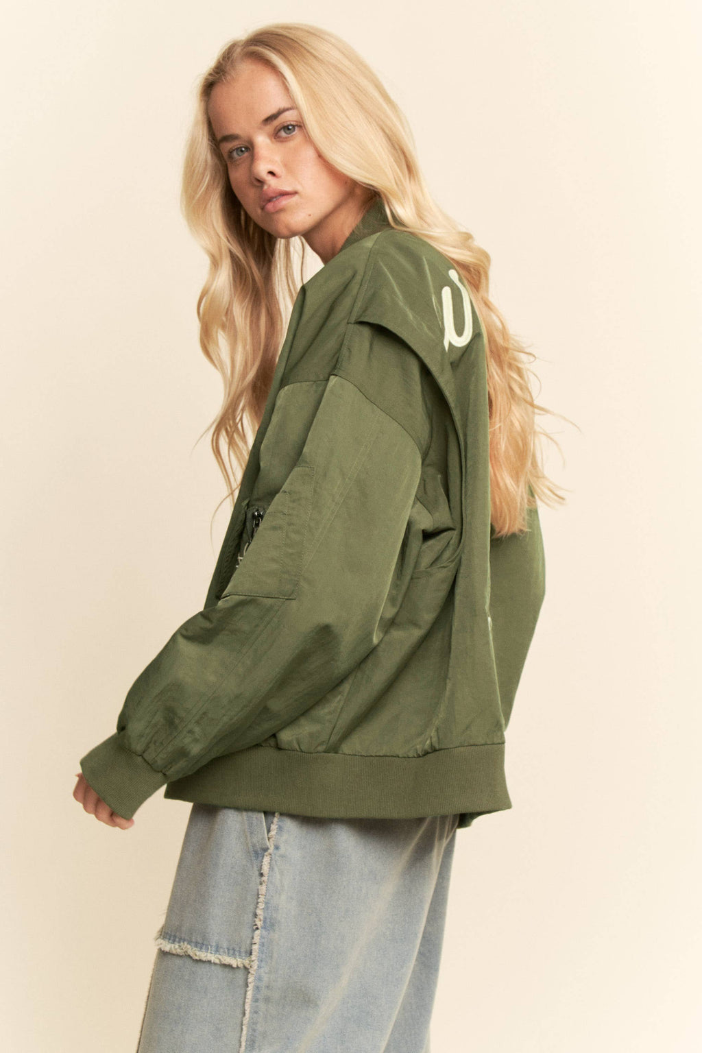 WEST COAST RODEO EMBROIDERED BOMBER JACKET: Pink / L