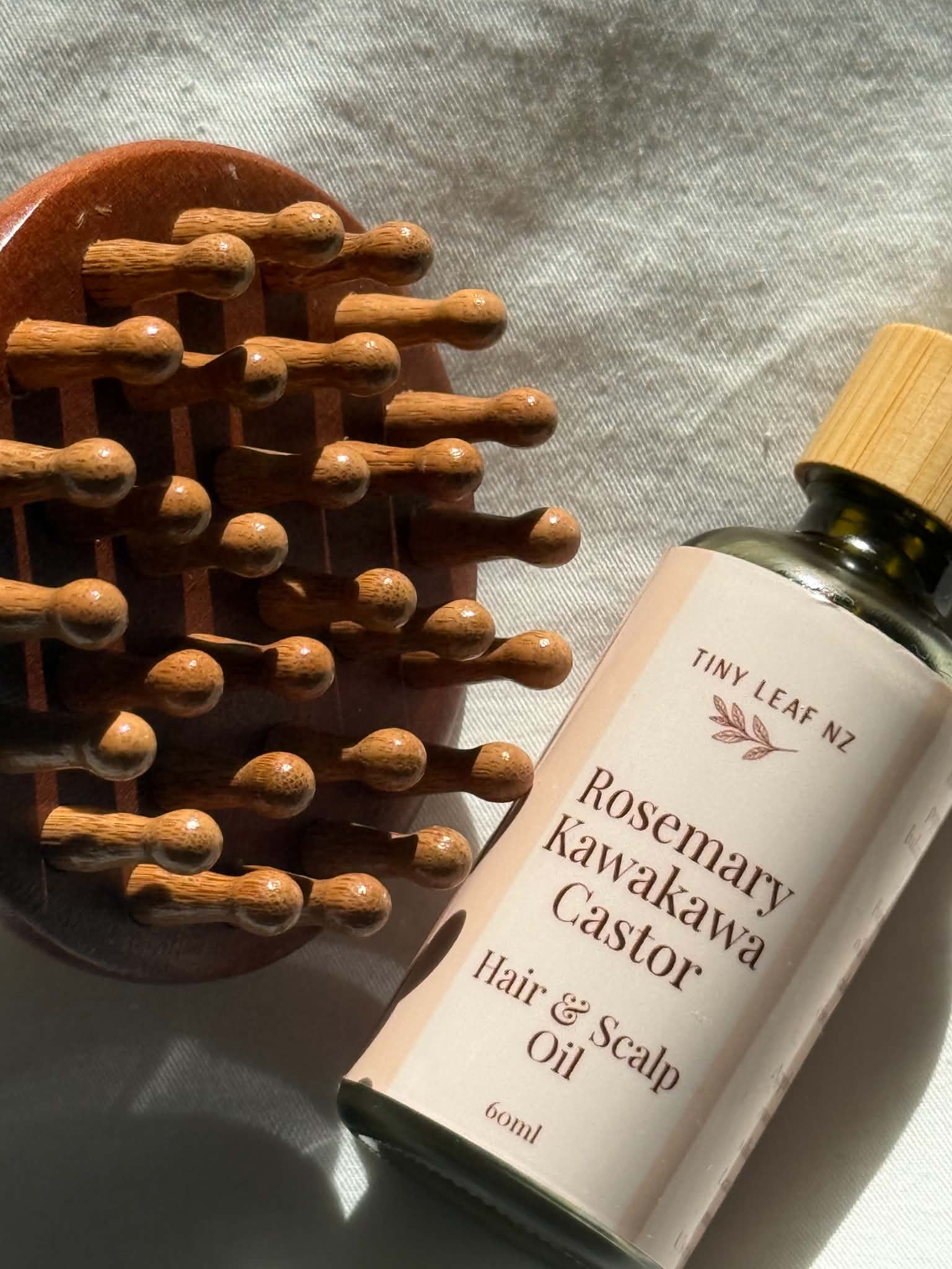 Rosemary + Kawakawa Hair & Scalp Oil + Scalp Brush