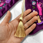 LA MUCI DESIGN - Purple Velvet Tarot Bag – Mystical Embroidered Pouch