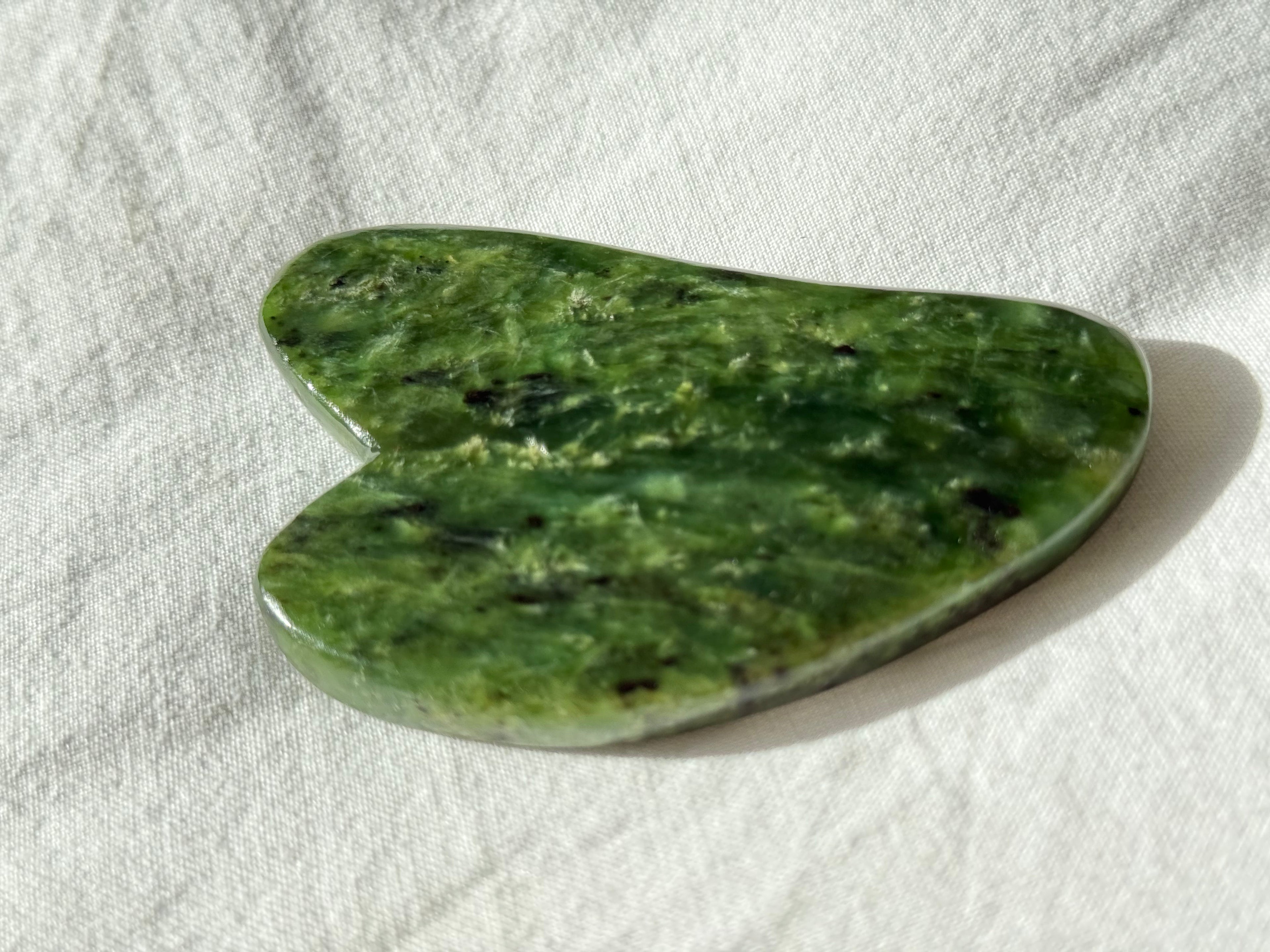 Pounamu Gua Sha Stone – Natural Greenstone Facial Massage Tool