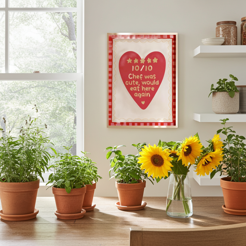 Chef Was Cute, Would Eat Here Again | Art Print: A3