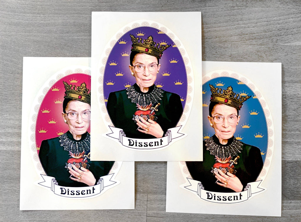 Saint RBG, Ruth Bader Ginsburg Vinyl Sticker: Purple