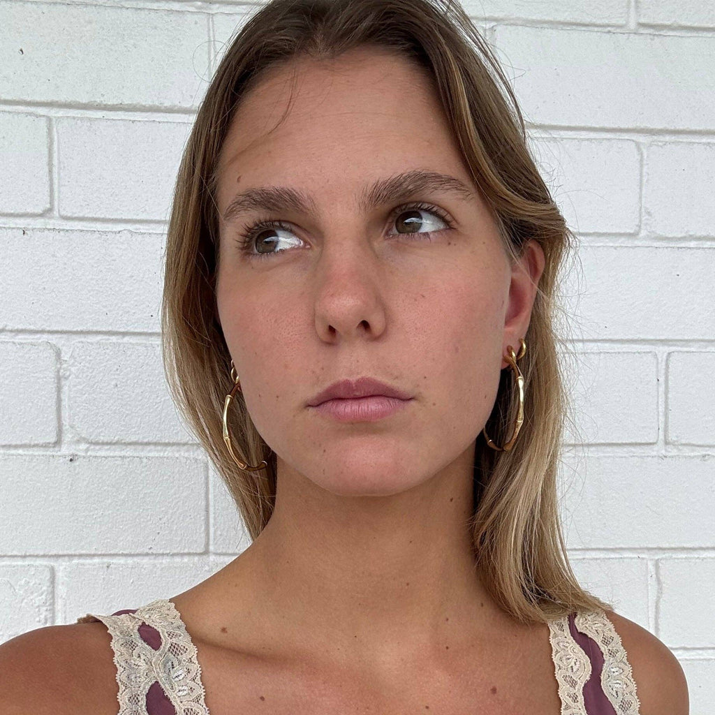 Bamboo Hoops - Gold