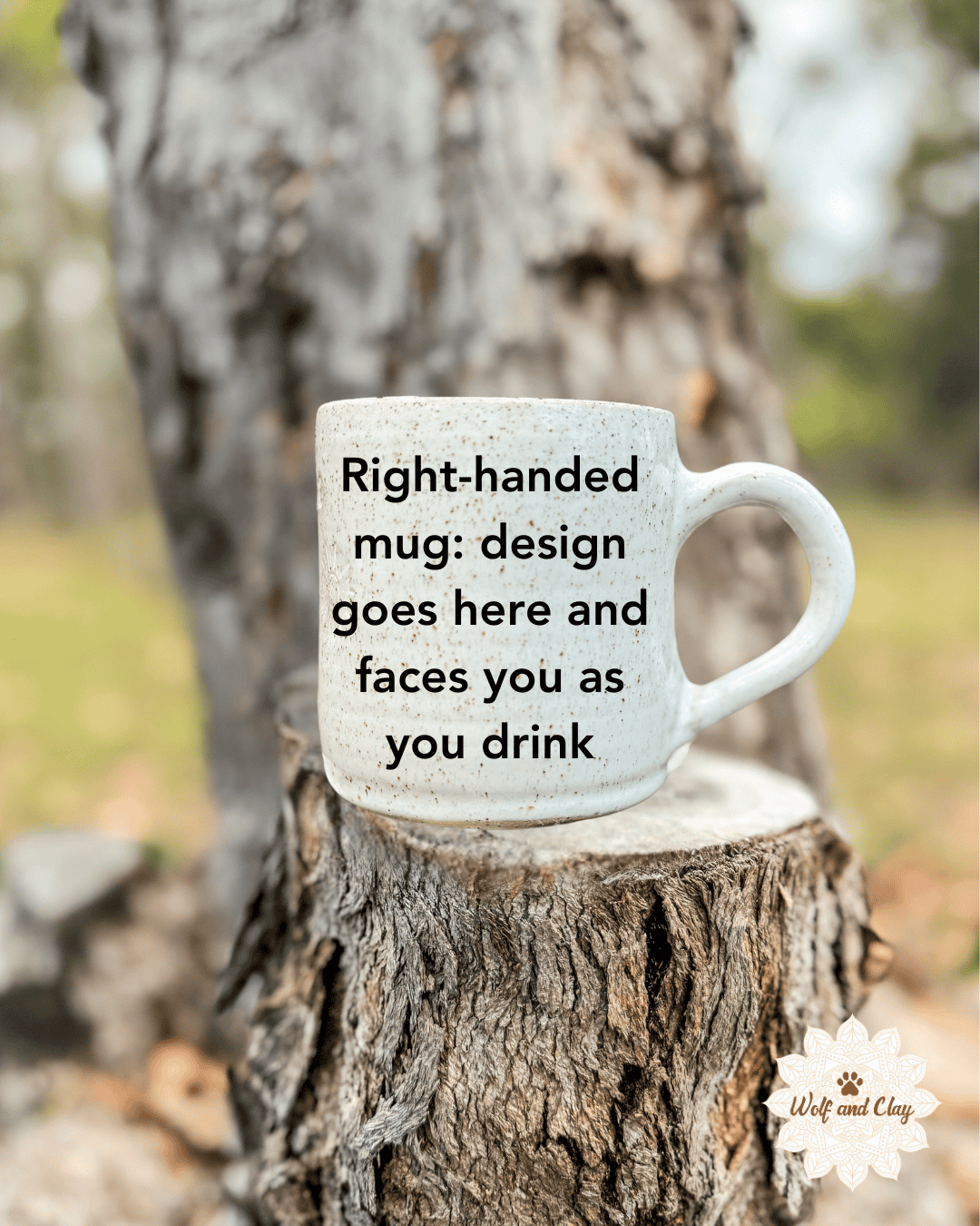 Ceramic Mug - Hamsa Hand: WIthout handle