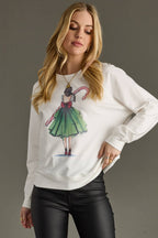 Girl with Candycane Sweatshirt