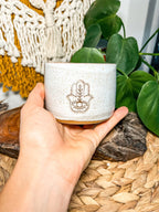 Ceramic Mug - Hamsa Hand: WIthout handle