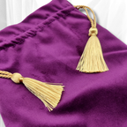 LA MUCI DESIGN - Purple Velvet Tarot Bag – Mystical Embroidered Pouch