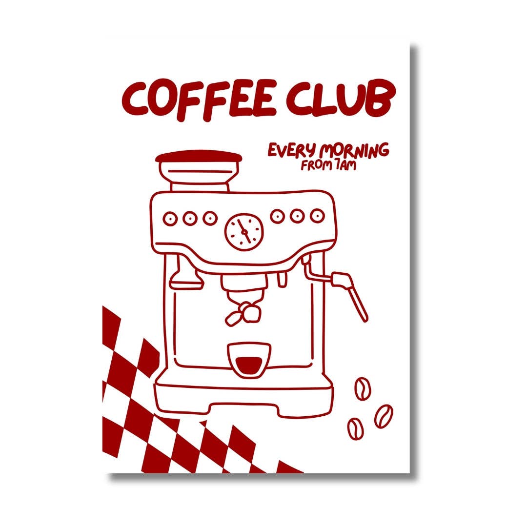 Rouge Coffee Club | Art Print: A3