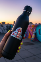 Maia Ataahua Sticker on Water Bottle - Bold & Vibrant